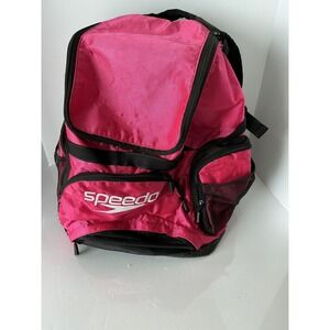 Speedo Pink Swim Backpack Large Gear Bag Mesh Bottom Pool Beach Sports Bag